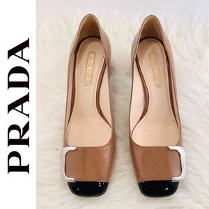 💎Prada💎 Buckle Block Kitten Heels